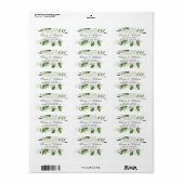 Elegant White Orchids Bohemian Floral Wedding Etiket (Full Sheet)