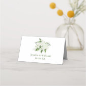 Elegant White Orchids Bohemian Floral Wedding Plaatskaartje (Achterkant)