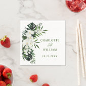 Elegant White Orchids Bohemian Floral Wedding Servet (Insitu)