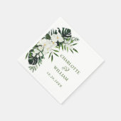 Elegant White Orchids Bohemian Floral Wedding Servet (Hoek)