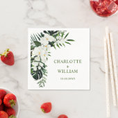 Elegant White Orchids Bohemian Floral Wedding Servet (Insitu)