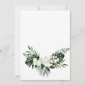 Elegant White Orchids Bohemian Greenery Wedding Kaart (Achterkant)