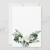 Elegant White Orchids Bohemian Greenery Wedding Kaart (Achterkant)