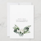 Elegant White Orchids Bohemian Greenery Wedding Kaart (Achterkant)
