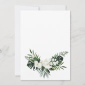 Elegant White Orchids Bohemian Greenery Wedding Kaart (Achterkant)