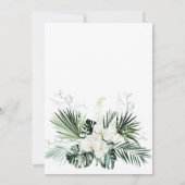 Elegant White Orchids Bohemian Greenery Wedding Kaart (Achterkant)