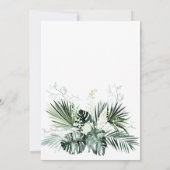 Elegant White Orchids Bohemian Greenery Wedding Kaart (Achterkant)