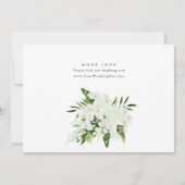 Elegant White Orchids Bohemian Greenery Wedding Kaart (Achterkant)