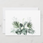 Elegant White Orchids Bohemian Greenery Wedding Kaart (Achterkant)