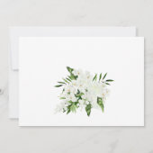 Elegant White Orchids Bohemian REHEARSAL DINNER Kaart (Achterkant)