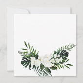 Elegant White Orchids Bohemian REHEARSAL DINNER Kaart (Achterkant)