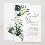 Elegant White Orchids Bohemian Vrijgezellenfeest Kaart (Voorkant / Achterkant)