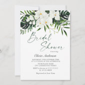 Elegant White Orchids Bohemian Vrijgezellenfeest Kaart (Voorkant)