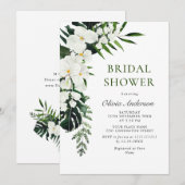 Elegant White Orchids Bohemian Vrijgezellenfeest Kaart (Voorkant / Achterkant)