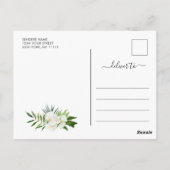 Elegant White Orchids Bohemian Weddenschap Bedankt Briefkaart (Achterkant)