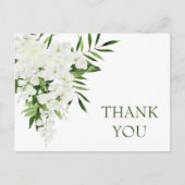 Elegant White Orchids Bohemian Weddenschap Bedankt Briefkaart (Voorkant)