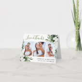 Elegant White Orchids Bohemian Wedding 3 FOTO Bedankkaart (Voorkant)