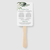 Elegant White Orchids Bohemian Wedding Programme Handwaaier (Achterkant)