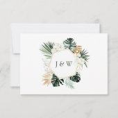 Elegant White Orchids Bohemian Wedding RSVP Kaart (Achterkant)
