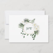 Elegant White Orchids Bohemian Wedding RSVP Kaart (Achterkant)