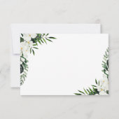 Elegant White Orchids Bohemian Wedding RSVP Kaartje (Achterkant)