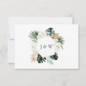 Elegant White Orchids Bohemian Wedding RSVP Kaartje (Achterkant)