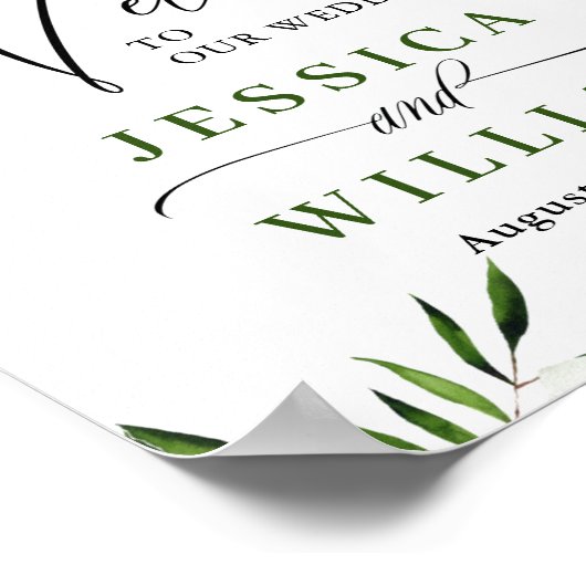 Elegant White Orchids Bohemian Weduwen Welkom Poster (Hoek)