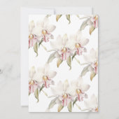 Elegant White Orchids Floral 50th Birthday Kaart (Achterkant)