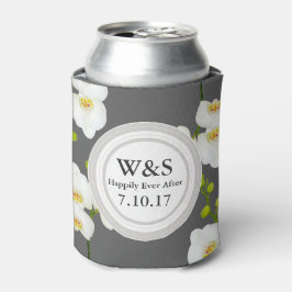 Elegant White Orchids & Gray Wedding Blikjeskoeler