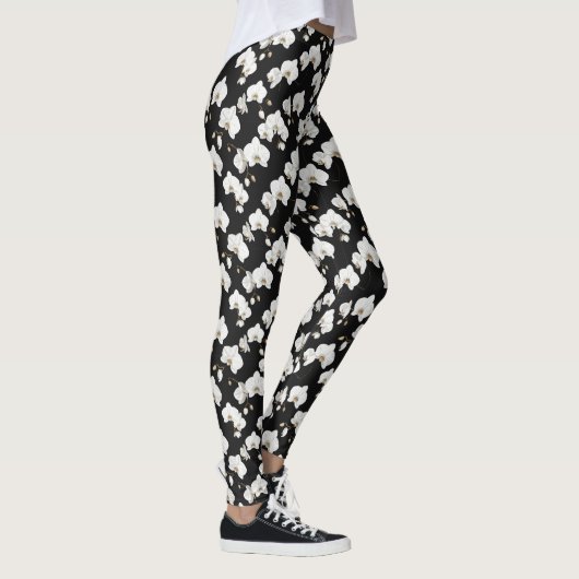 Elegant White Orchids Leggings (Rechts)