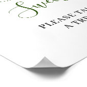 Elegant White Orchids Love is Sweet Wedding Sign Poster (Hoek)