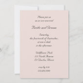 Elegant White Orchids over roze bruiloft Kaart (Achterkant)