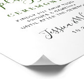 Elegant White Orchids Unplugged Wedding Ceremony Poster (Hoek)