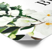 Elegant White Orchids Vrijgezellenfeest Foto Lijst Poster (Hoek)