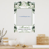 Elegant White Orchids Vrijgezellenfeest Foto Lijst Poster (Keuken)