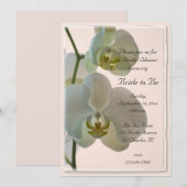 Elegant White Orchids Vrijgezellenfeest Kaart (Voorkant / Achterkant)