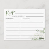 Elegant White Orchids Vrijgezellenfeest Recipcard Briefkaart (Achterkant)