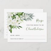 Elegant White Orchids Vrijgezellenfeest Recipcard Briefkaart (Voorkant / Achterkant)