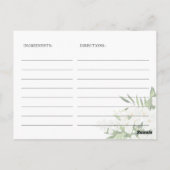 Elegant White Orchids Vrijgezellenfeest Recipcard Briefkaart (Achterkant)