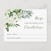 Elegant White Orchids Vrijgezellenfeest Recipcard Briefkaart (Voorkant)
