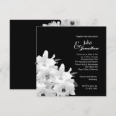 Elegant White Orchids Wedding Invitation Kaart (Voorkant / Achterkant)