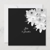 Elegant White Orchids Wedding Invitation Kaart (Achterkant)