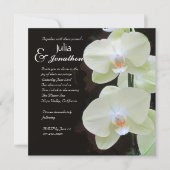 Elegant White Orchids Wedding Invitation Kaart (Voorkant)