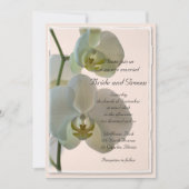 Elegant White Orchids Wedding Kaart (Voorkant)
