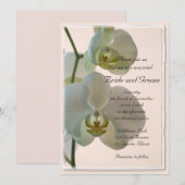 Elegant White Orchids Wedding Kaart (Voorkant / Achterkant)