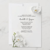 Elegant White Orchids Wedding Kaart (Voorkant)