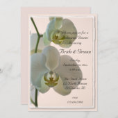Elegant White Orchids Wedding Rehearsal Dinner Kaart (Voorkant / Achterkant)
