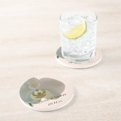 Elegant White Orchids Wedding Zandsteen Onderzetter (Zijkant)