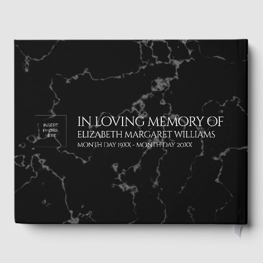 Elegant White Oriental Lilies Celebration of Life Gastenboek (Achterkant)