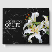 Elegant White Oriental Lilies Celebration of Life Gastenboek (Voorkant)
